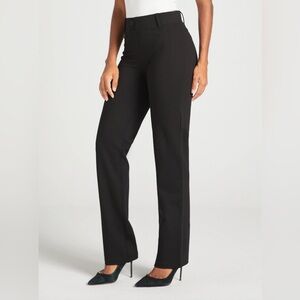 Betabrand Classic Straight Dress Pant Black Yoga Pant Large